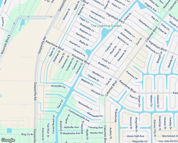 map of restaurants, bars, coffee shops, grocery stores, and more near 13453 Abutilon Lane in Port Charlotte