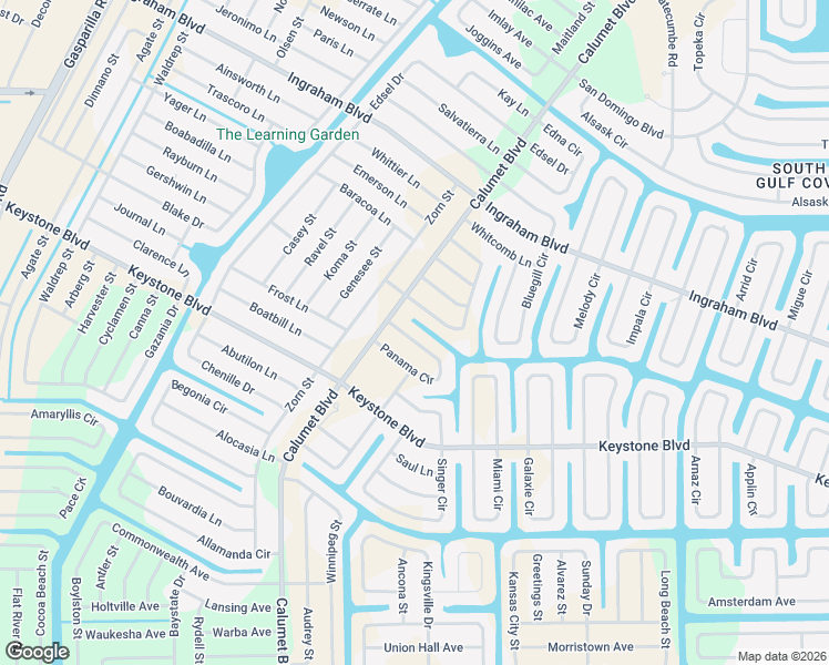 map of restaurants, bars, coffee shops, grocery stores, and more near 9437 Panama Circle in Port Charlotte