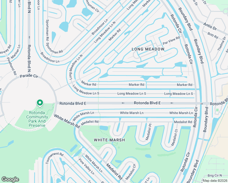 map of restaurants, bars, coffee shops, grocery stores, and more near 207 Long Meadow Lane South in Rotonda West