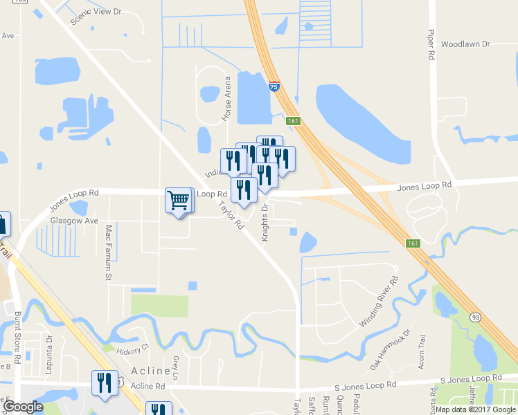 map of restaurants, bars, coffee shops, grocery stores, and more near 9301 Knights Drive in Punta Gorda