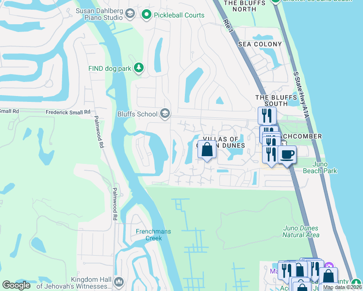 map of restaurants, bars, coffee shops, grocery stores, and more near 501 Seafarer Circle in Jupiter