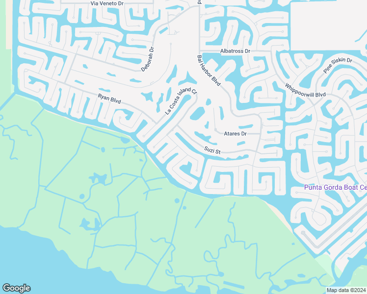 map of restaurants, bars, coffee shops, grocery stores, and more near 1824 Los Alamos Drive in Punta Gorda