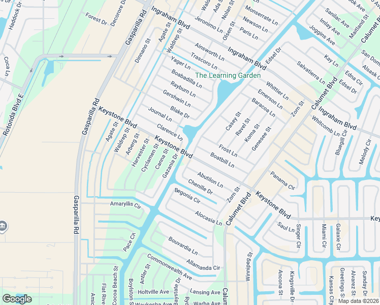 map of restaurants, bars, coffee shops, grocery stores, and more near 13426 Keystone Boulevard in Port Charlotte
