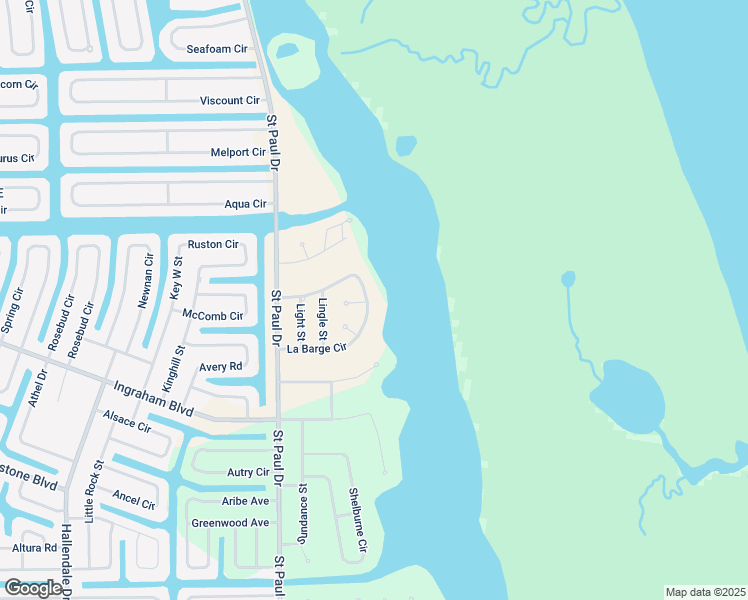map of restaurants, bars, coffee shops, grocery stores, and more near 16168 La Barge Circle in Port Charlotte