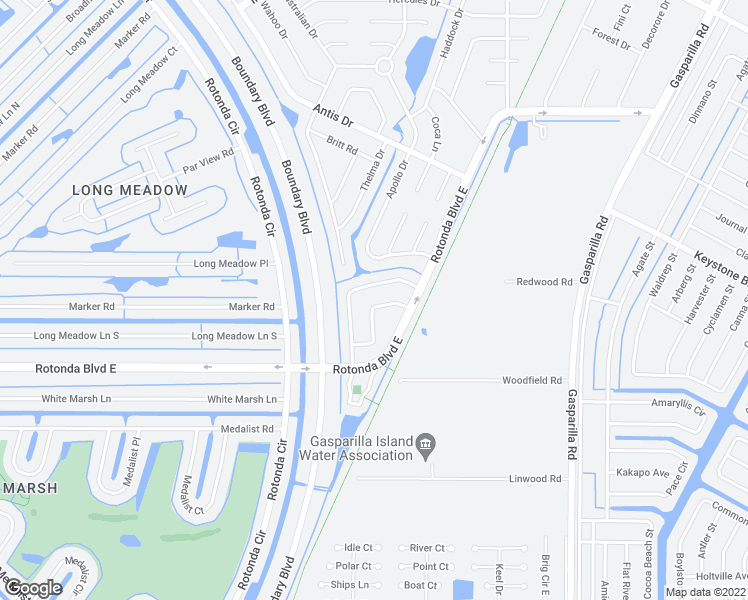 map of restaurants, bars, coffee shops, grocery stores, and more near 126 Lomas Road in Rotonda West