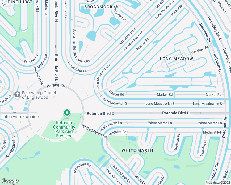 map of restaurants, bars, coffee shops, grocery stores, and more near 144 Marker Road in Rotonda West