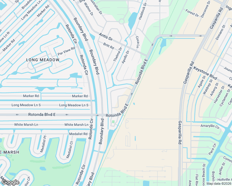 map of restaurants, bars, coffee shops, grocery stores, and more near 126 Lomas Road in Rotonda West