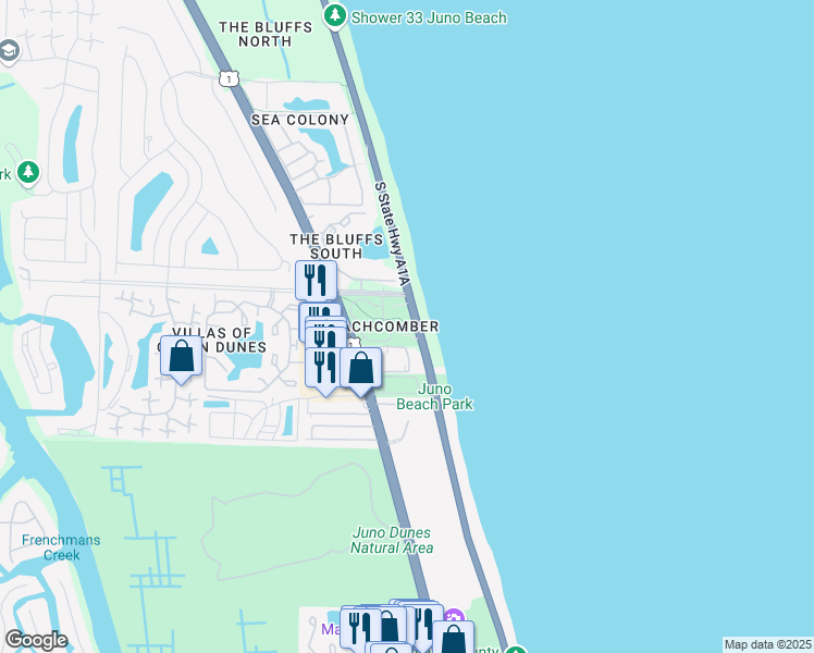 map of restaurants, bars, coffee shops, grocery stores, and more near 2188 Marcinski Road in Jupiter