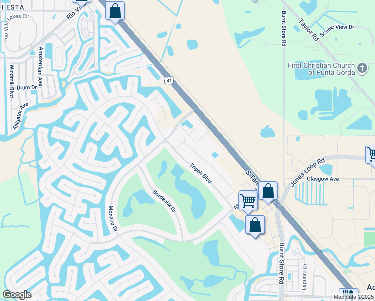 map of restaurants, bars, coffee shops, grocery stores, and more near 3713 Tripoli Boulevard in Punta Gorda