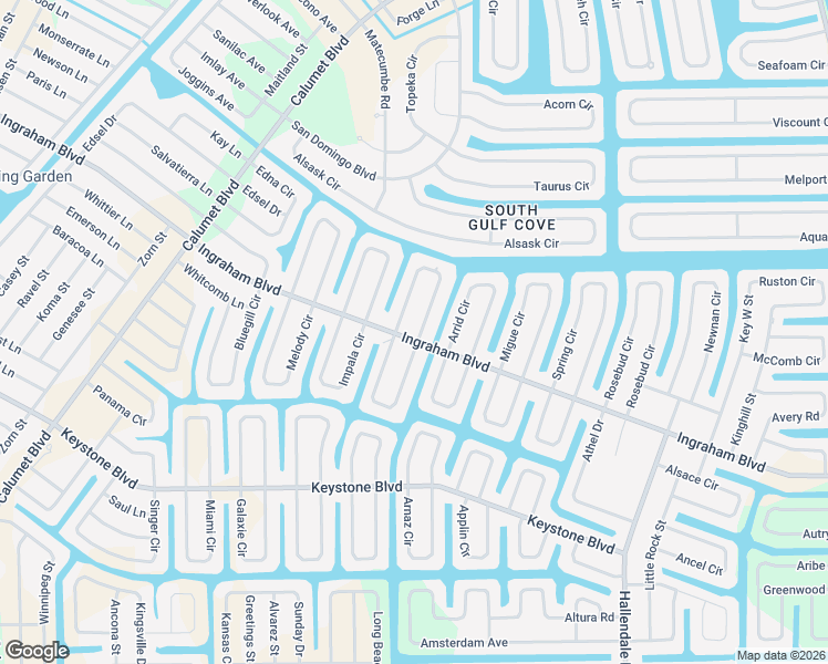 map of restaurants, bars, coffee shops, grocery stores, and more near 14595 Ingraham Boulevard in Port Charlotte