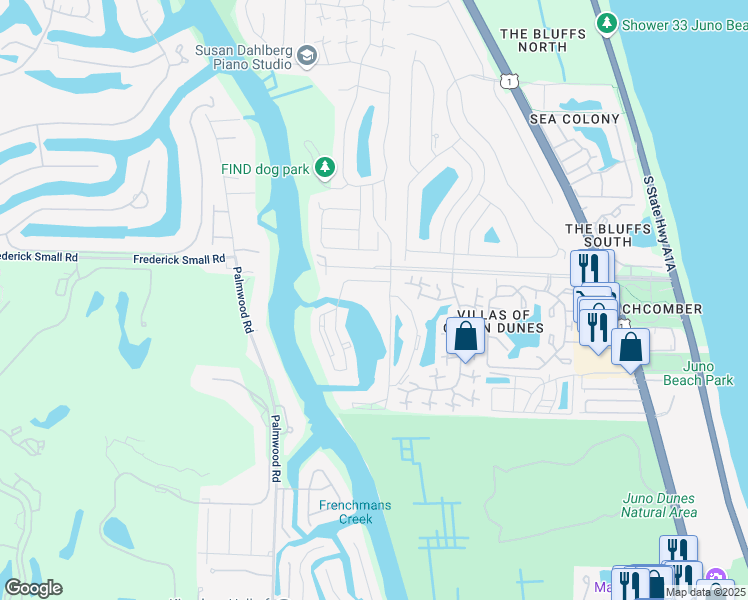 map of restaurants, bars, coffee shops, grocery stores, and more near 1801 Marina Isle Way in Jupiter