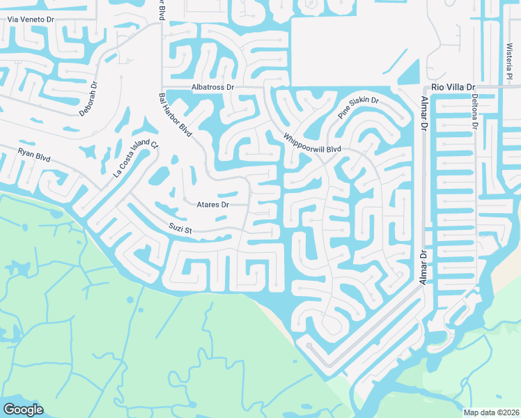 map of restaurants, bars, coffee shops, grocery stores, and more near 3830 Bal Harbor Boulevard in Punta Gorda