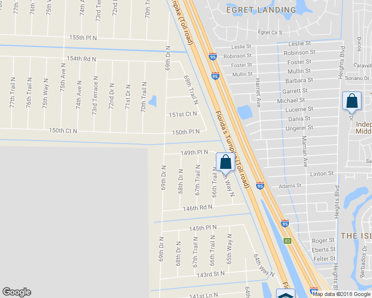 map of restaurants, bars, coffee shops, grocery stores, and more near 6799 149th Place North in Palm Beach Gardens
