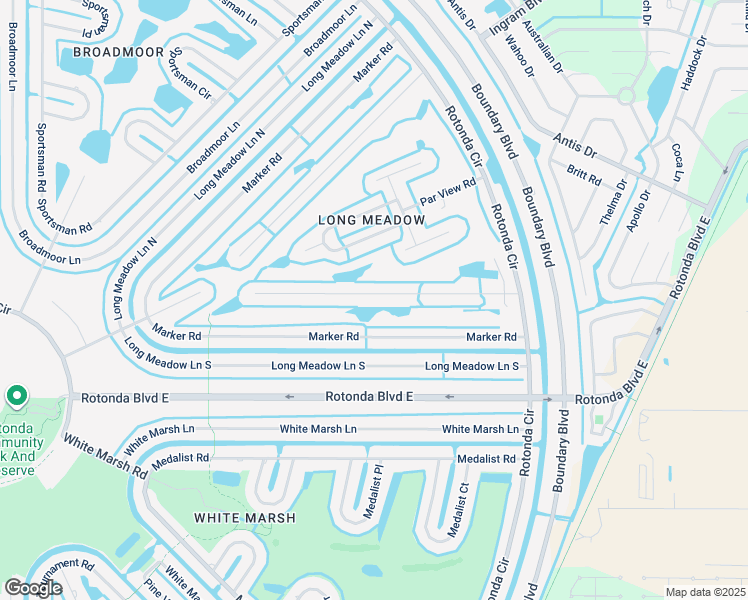 map of restaurants, bars, coffee shops, grocery stores, and more near 48 Long Meadow Place in Rotonda West