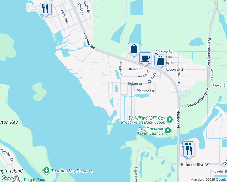 map of restaurants, bars, coffee shops, grocery stores, and more near 46 Amber Street in Englewood