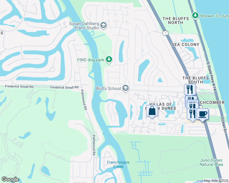 map of restaurants, bars, coffee shops, grocery stores, and more near 1314 Marcinski Road in Jupiter