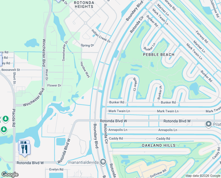 map of restaurants, bars, coffee shops, grocery stores, and more near 230 Rotonda Circle in Rotonda West