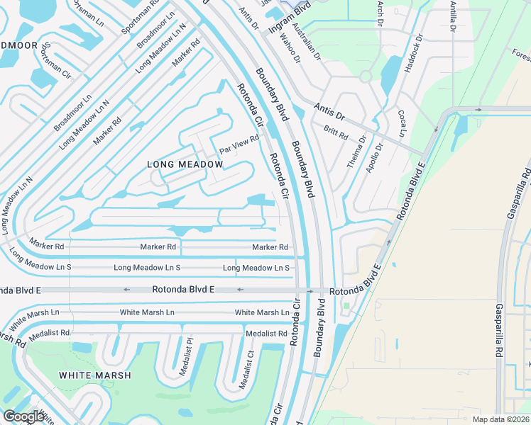 map of restaurants, bars, coffee shops, grocery stores, and more near 10 Long Meadow Place in Rotonda West