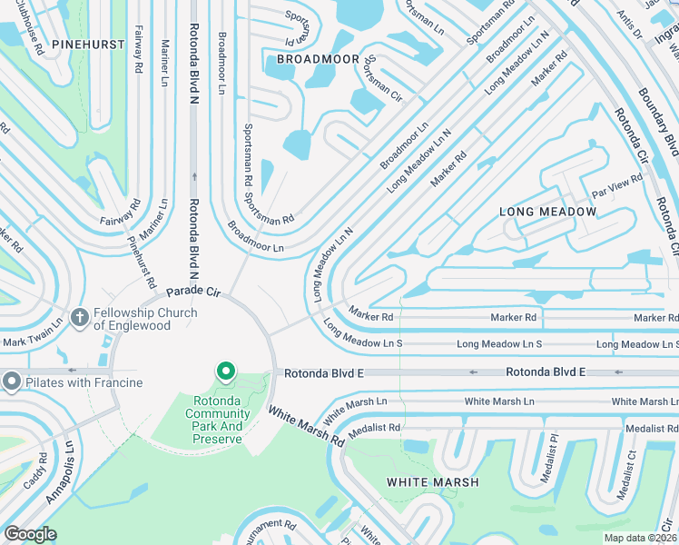 map of restaurants, bars, coffee shops, grocery stores, and more near 132 Long Meadow Lane North in Rotonda West