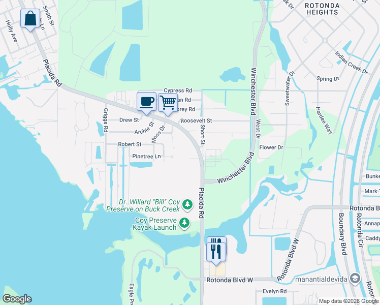 map of restaurants, bars, coffee shops, grocery stores, and more near 5270 County Road 775 in Grove City