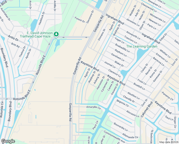 map of restaurants, bars, coffee shops, grocery stores, and more near 9187 Waldrep Street in Port Charlotte