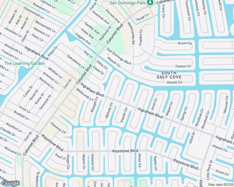 map of restaurants, bars, coffee shops, grocery stores, and more near 14474 Ingraham Boulevard in Port Charlotte