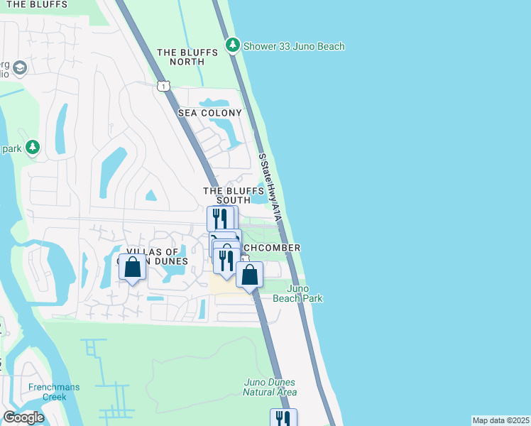 map of restaurants, bars, coffee shops, grocery stores, and more near 2188 Marcinski Road in Jupiter