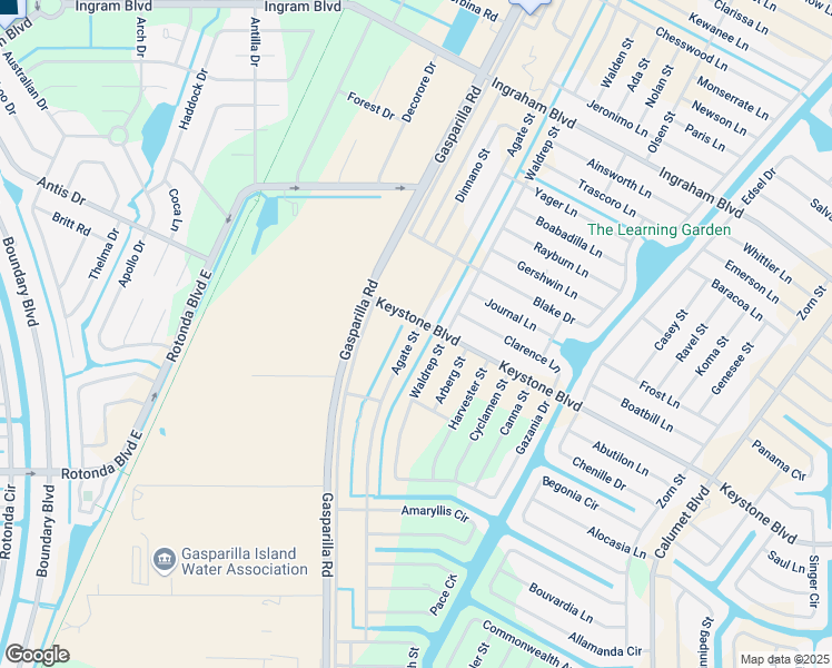 map of restaurants, bars, coffee shops, grocery stores, and more near 13216 Keystone Boulevard in Port Charlotte