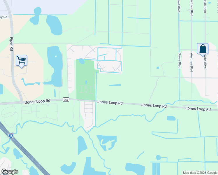 map of restaurants, bars, coffee shops, grocery stores, and more near 27350 Jones Loop Road in Punta Gorda