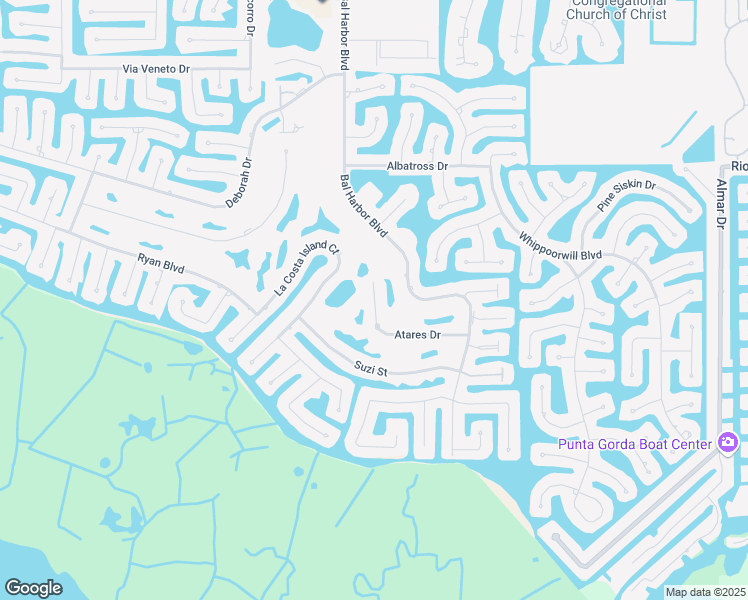 map of restaurants, bars, coffee shops, grocery stores, and more near 1640 Atares Drive in Punta Gorda