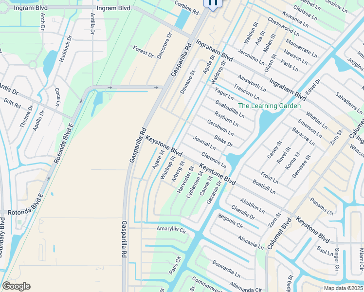 map of restaurants, bars, coffee shops, grocery stores, and more near 13257 Clarence Lane in Port Charlotte