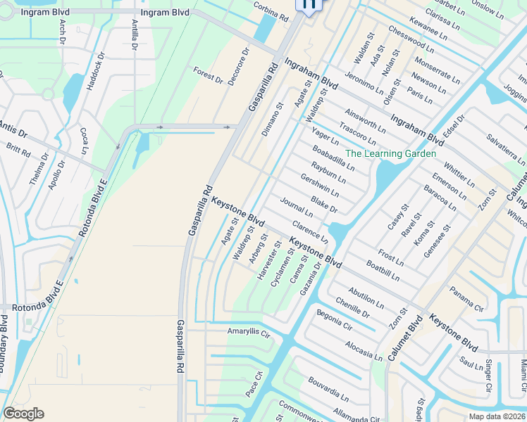 map of restaurants, bars, coffee shops, grocery stores, and more near 13257 Clarence Lane in Port Charlotte