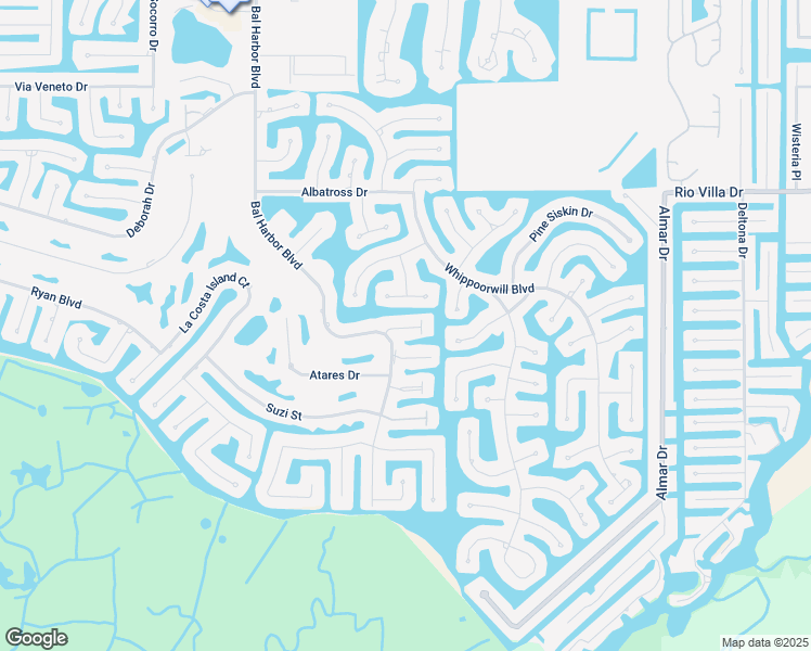 map of restaurants, bars, coffee shops, grocery stores, and more near 1429 Blue Jay Court in Punta Gorda