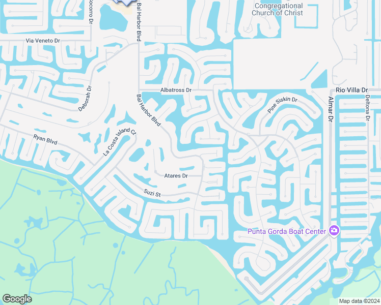 map of restaurants, bars, coffee shops, grocery stores, and more near 3768 Bal Harbor Boulevard in Punta Gorda