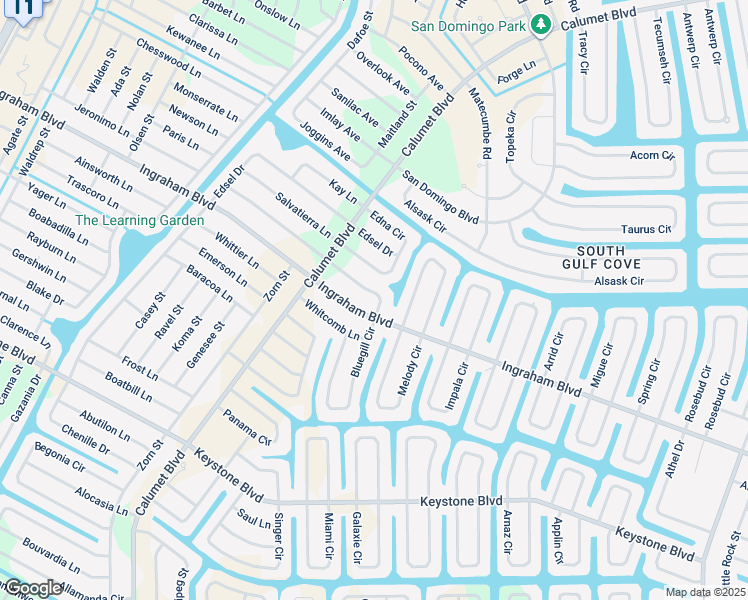 map of restaurants, bars, coffee shops, grocery stores, and more near 14367 Barbarossa Lane in Port Charlotte