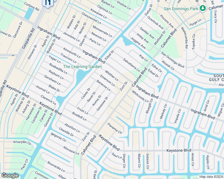 map of restaurants, bars, coffee shops, grocery stores, and more near 14122 Baracoa Lane in Port Charlotte