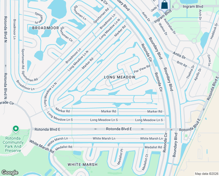 map of restaurants, bars, coffee shops, grocery stores, and more near 51 Par View Road in Rotonda West
