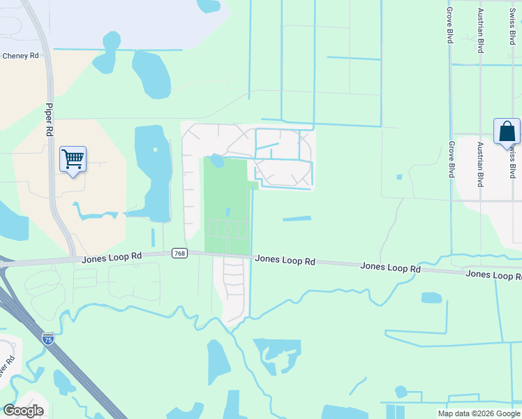 map of restaurants, bars, coffee shops, grocery stores, and more near 27350 Jones Loop Road in Punta Gorda
