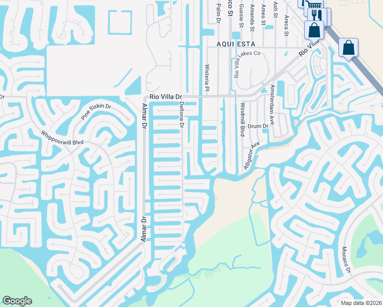 map of restaurants, bars, coffee shops, grocery stores, and more near 4401 Pelican Pointe Drive in Punta Gorda