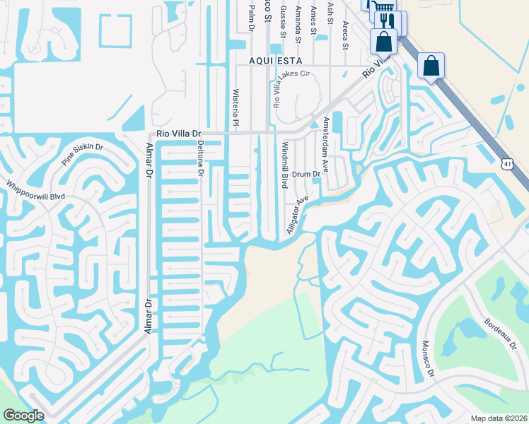 map of restaurants, bars, coffee shops, grocery stores, and more near 4425 Vasco Street in Punta Gorda