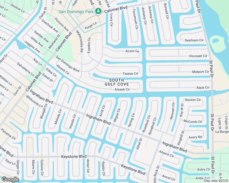 map of restaurants, bars, coffee shops, grocery stores, and more near 15332 Alsask Circle in Port Charlotte
