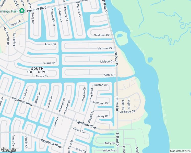 map of restaurants, bars, coffee shops, grocery stores, and more near 15882 Aqua Circle in Port Charlotte