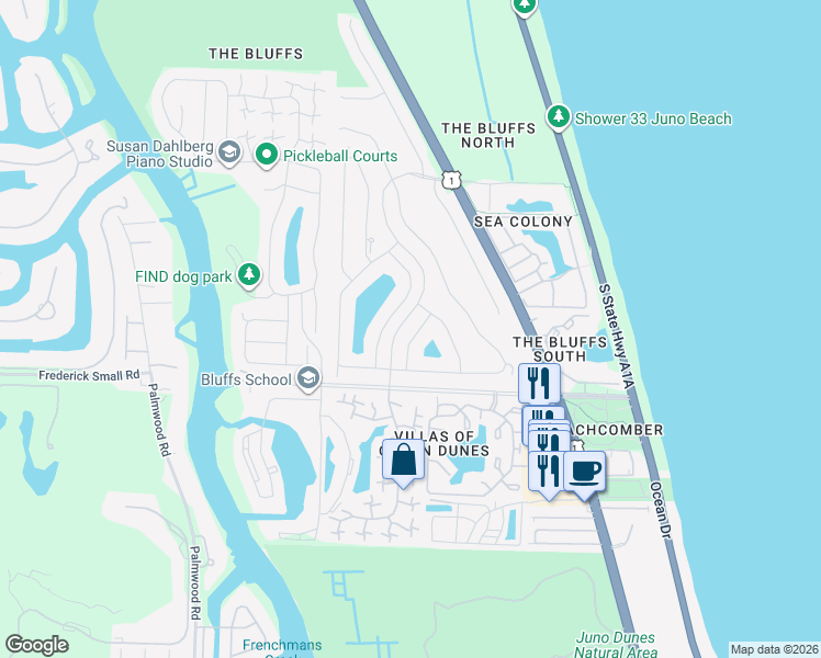 map of restaurants, bars, coffee shops, grocery stores, and more near 110 Sea Steppes Court in Jupiter