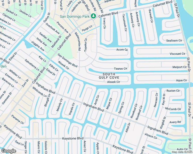 map of restaurants, bars, coffee shops, grocery stores, and more near 15013 Alsask Circle in Port Charlotte