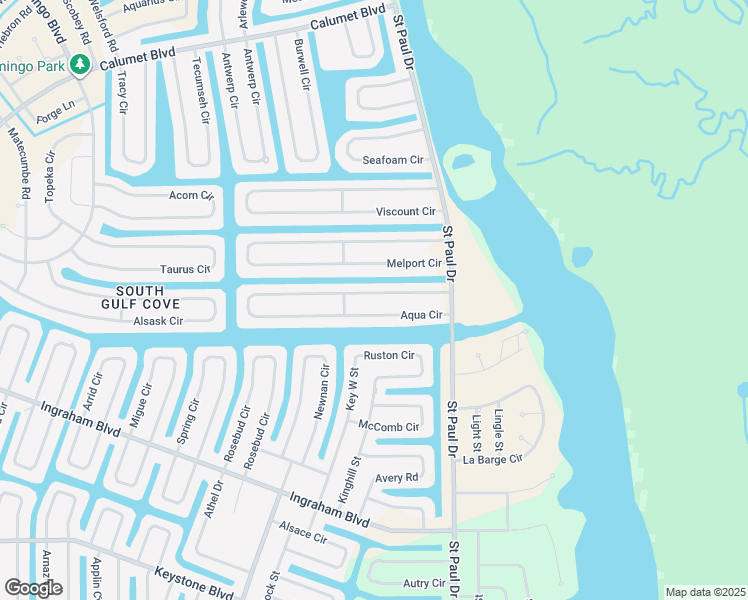 map of restaurants, bars, coffee shops, grocery stores, and more near 15499 Aqua Circle in Port Charlotte