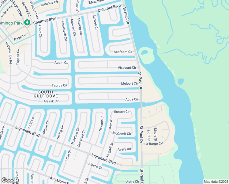 map of restaurants, bars, coffee shops, grocery stores, and more near 15499 Aqua Circle in Port Charlotte