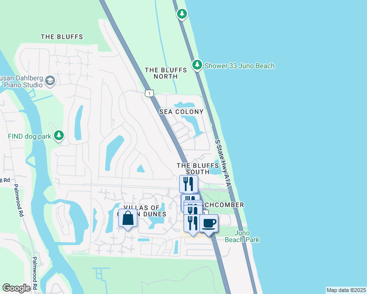 map of restaurants, bars, coffee shops, grocery stores, and more near 1906 Mainsail Circle in Jupiter
