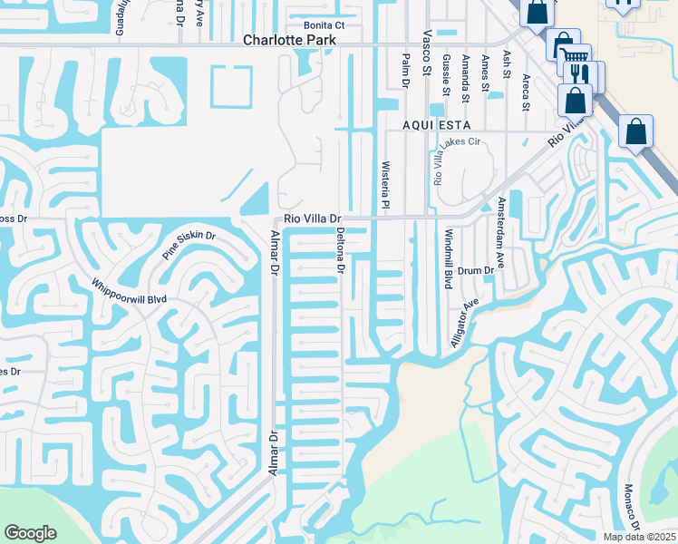 map of restaurants, bars, coffee shops, grocery stores, and more near 4120 Deltona Drive in Punta Gorda