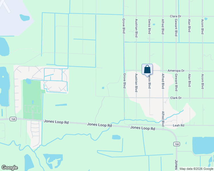 map of restaurants, bars, coffee shops, grocery stores, and more near 27580 Jones Loop Road in Punta Gorda