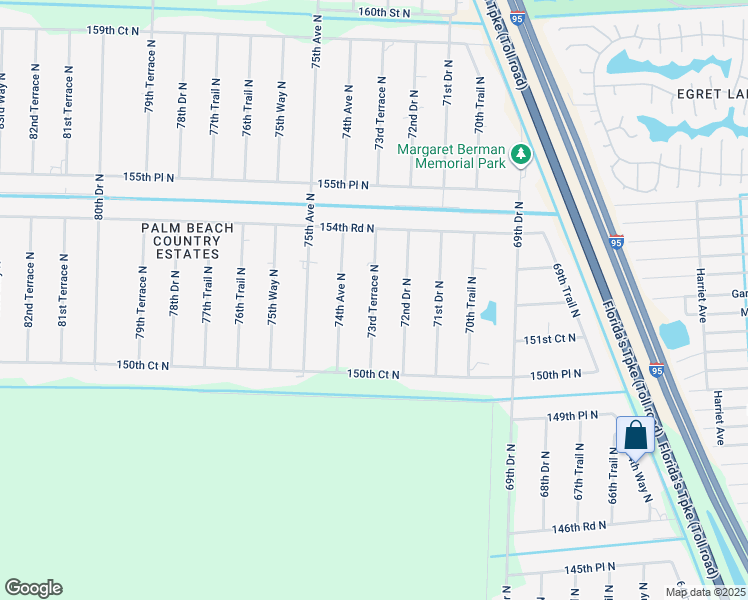 map of restaurants, bars, coffee shops, grocery stores, and more near 15315 73rd Terrace North in West Palm Beach